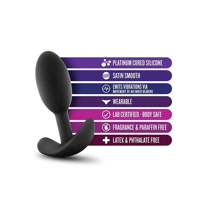 Luxe - Wearable Vibra Slim Vibrating Anal Plug Small (Black)