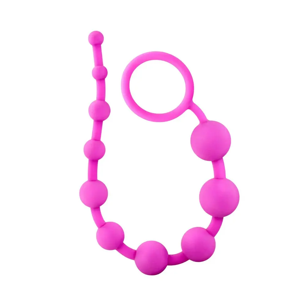 Luxe - Silicone 10 Anal Beads Pink