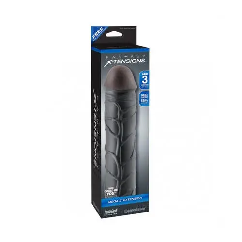 Fantasy X-Tensions - Mega 3" Extension Penis Sleeve Black