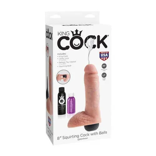 King Cock - Realistic 8-inch Realistic Squirting Cock With Balls