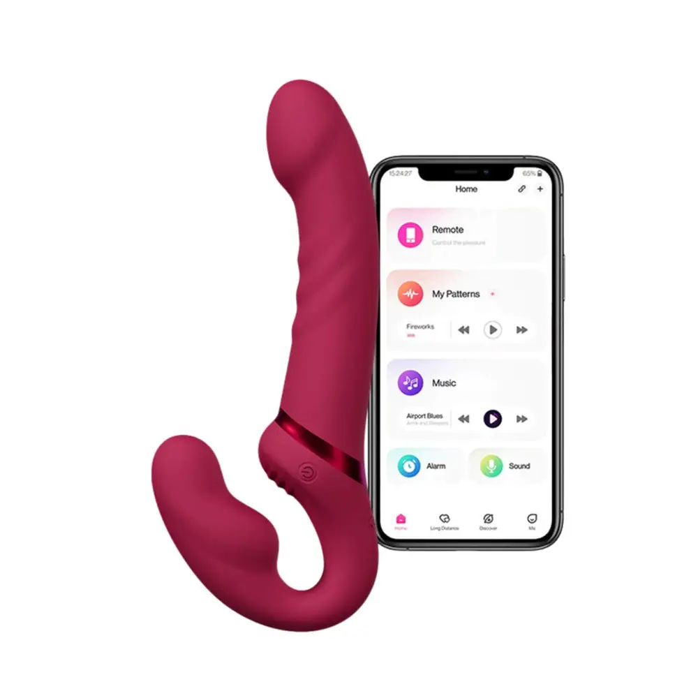 Lovense - Lapis App-Controlled 9-inch Dual-ended Strapless Strap-on Dildo
