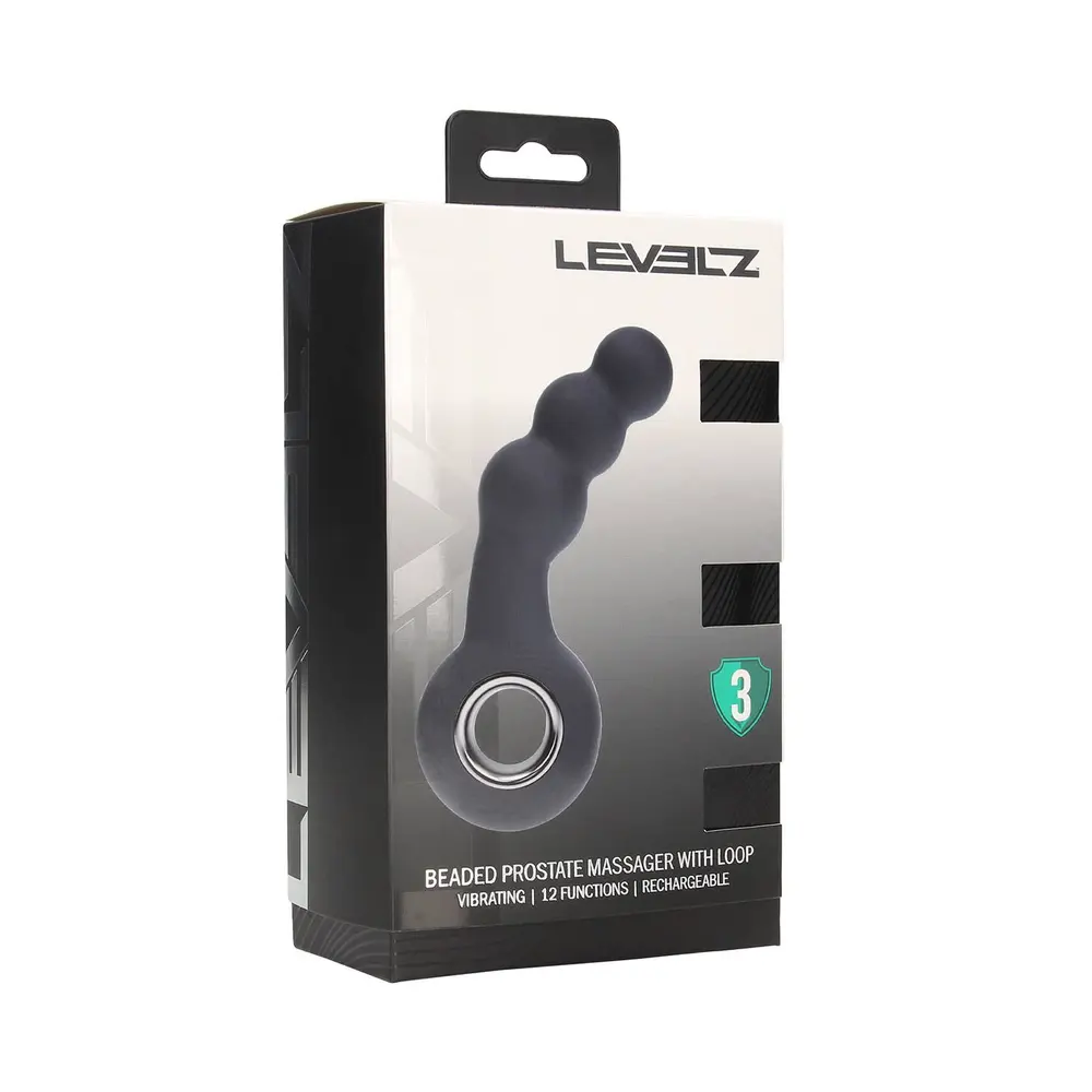 Levelz - Vibrating Beaded Silicone Prostate Massager with Loop