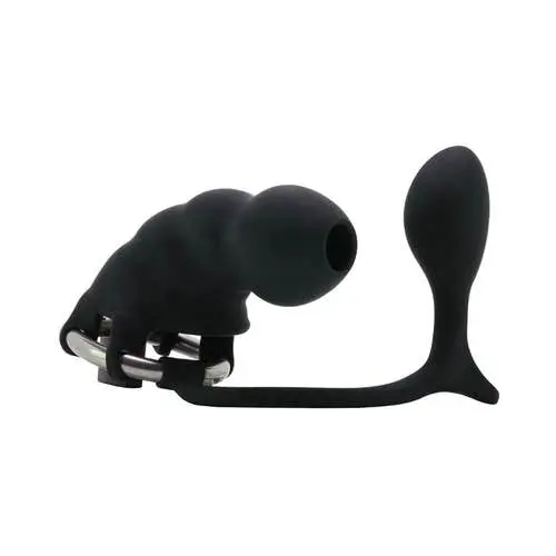 Anal Fantasy Elite Collection - Ass-Gasm Cock Blocker and Silicone Anal Plug