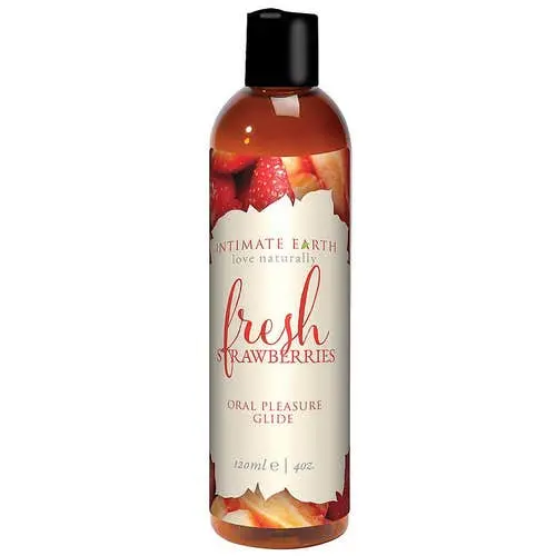 Intimate Earth - Oral Pleasure Glide Natural Flavors Fresh Strawberries Water Based Lubricant 118ml